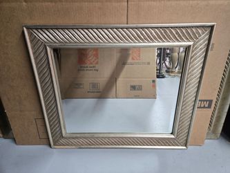 Silver Ornate Framed Wall Mirror