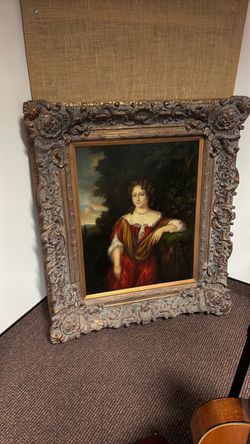 Replica of 17th century oil painting. Ornate Frame