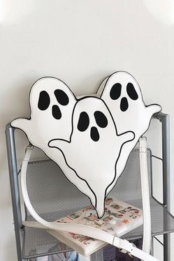Three White Ghosts Halloween Crossbody Bag