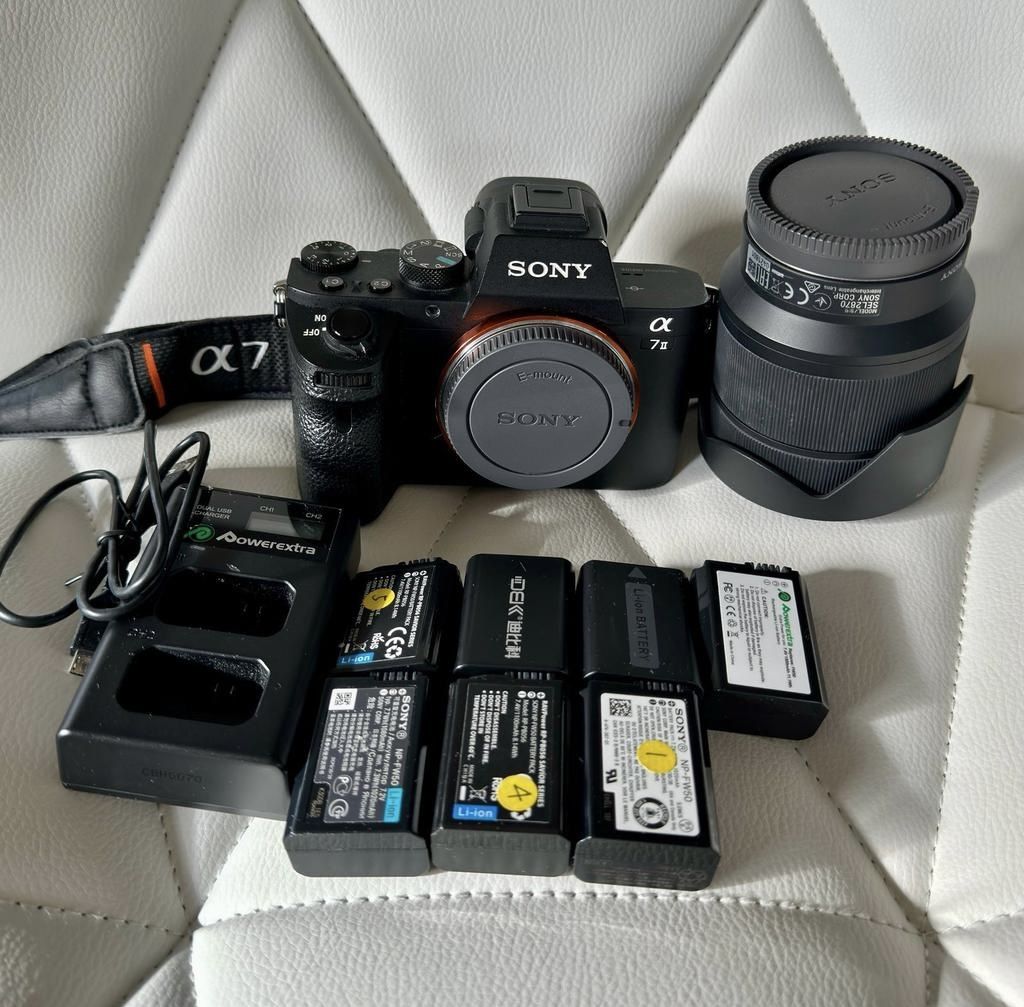 Sony a7ii full-frame with Sony 28-70mm lens and batteries