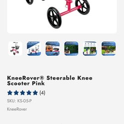 New Pink Knee Rover Knee Scooter with Basket 