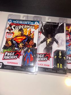 DC Page Punchers Superman & Black Adam Figure Sets