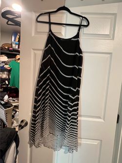 Black and white sheer dress size large