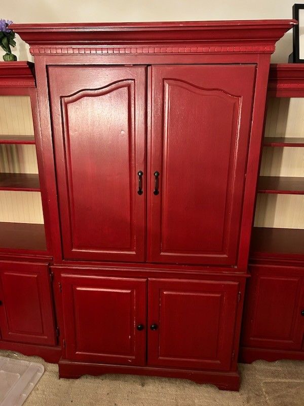 Hand Made TV Stand And Bookshelves 