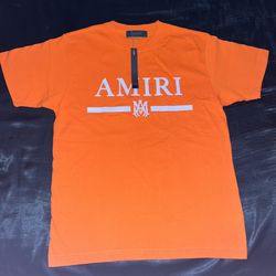 Amiri T Shirt Orange Mens Small