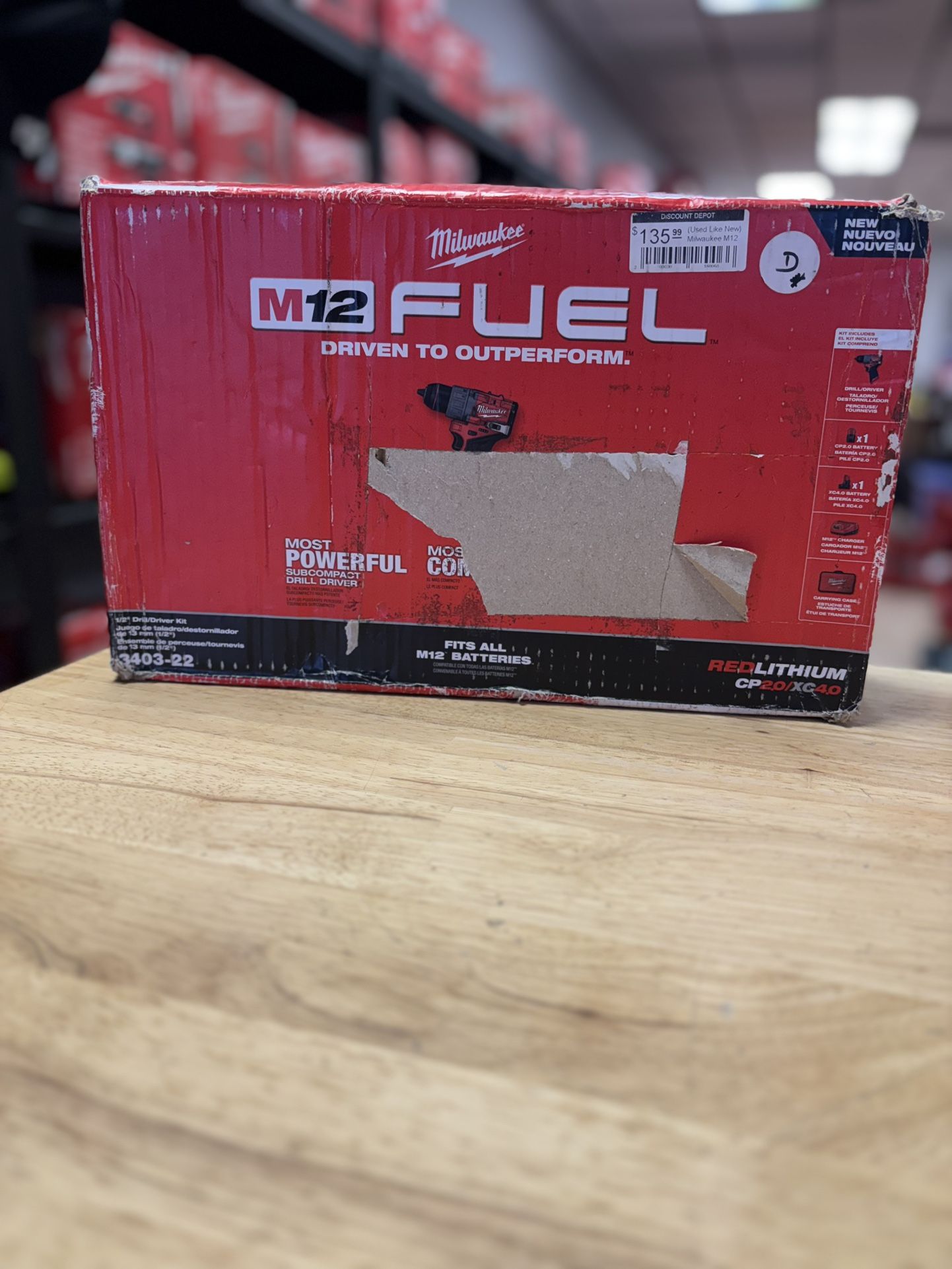 M12 FUEL 12V Lithium-Ion Brushless Cordless 1/2 in. Drill Driver Kit with 4.0Ah and 2.0Ah Battery and Soft Case