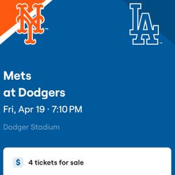 4 Tickets For Tonight’s Dodgers Game