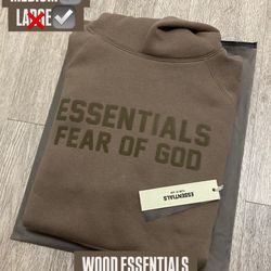 wood brown essential hoodies