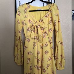 Yellow Floral Dress