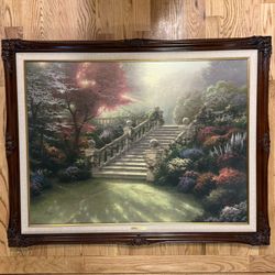 Thomas Kinkade Stairway To Paradise Framed Limited Print LP W/ Certificate 