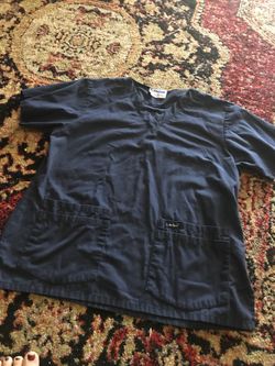 Blue scrub top