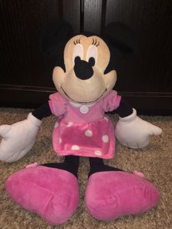 Disney Minnie Mouse 23” jumbo plush plushie doll pink shoes, pink dress,