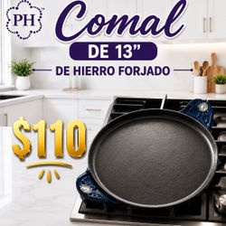 Comal 13" Princess House De Hierro Forjado 