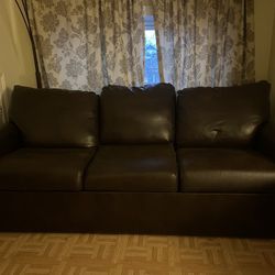 Brown Leather Sofa