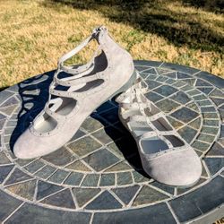 Seychelles Women's Double Ankle T-Strap Ballerina Shoe/Sandal Flats Sz 5 GUC