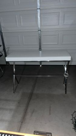 Glossy Glass/Chrome Console Table