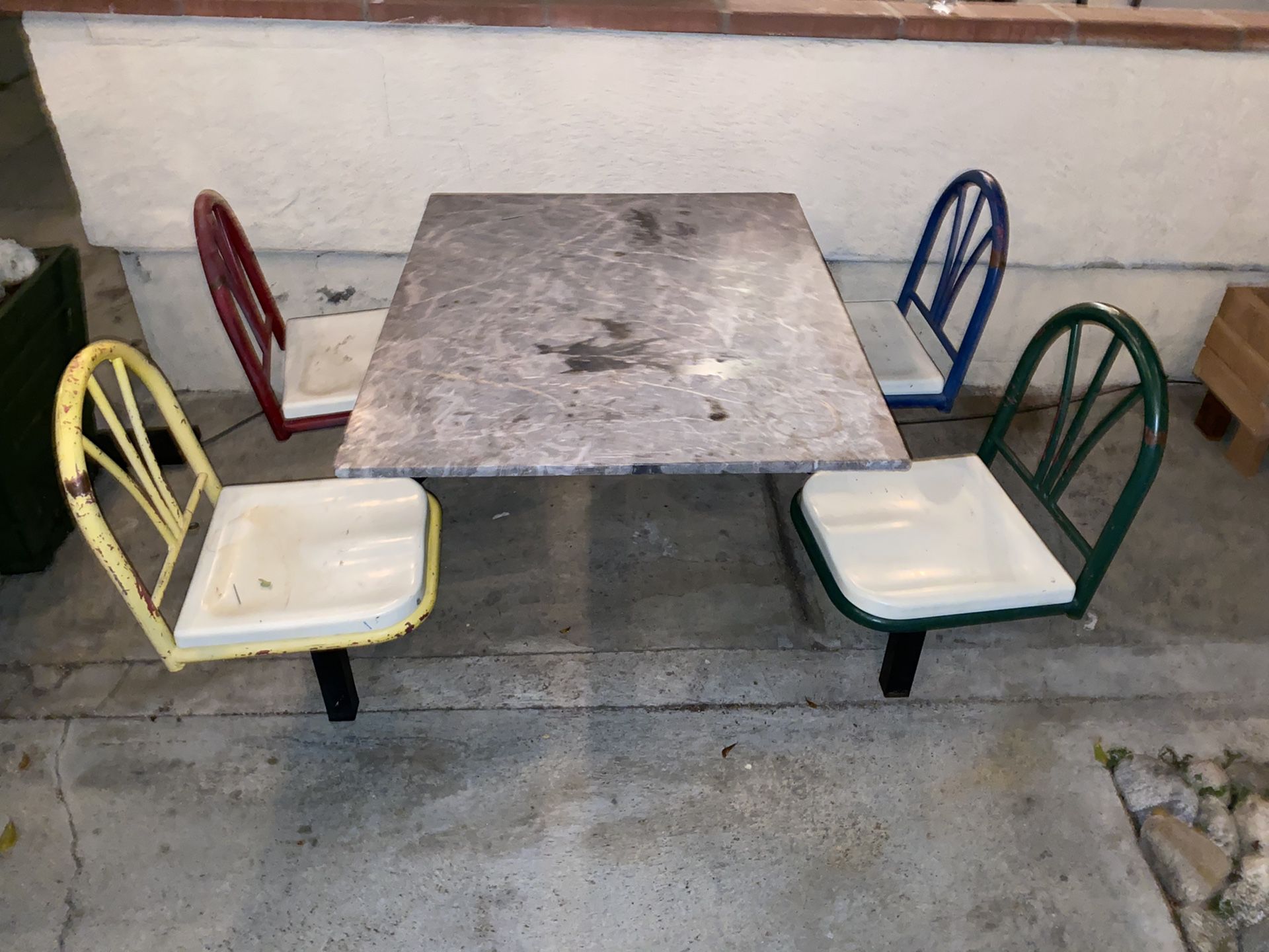 Marble top kids/restaurant table