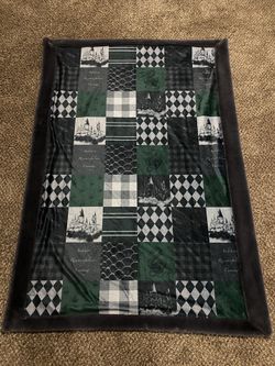 Harry Potter Slytherin throw size minky blanket