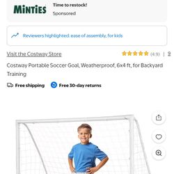 Portable Soccer Goal New $65