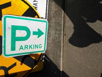 12x14 in metal p parking sign $15 Everson Washington