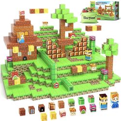 108PCS Magnetic Blocks Building Toys - Build Mine Magnet World Game Adventure Set