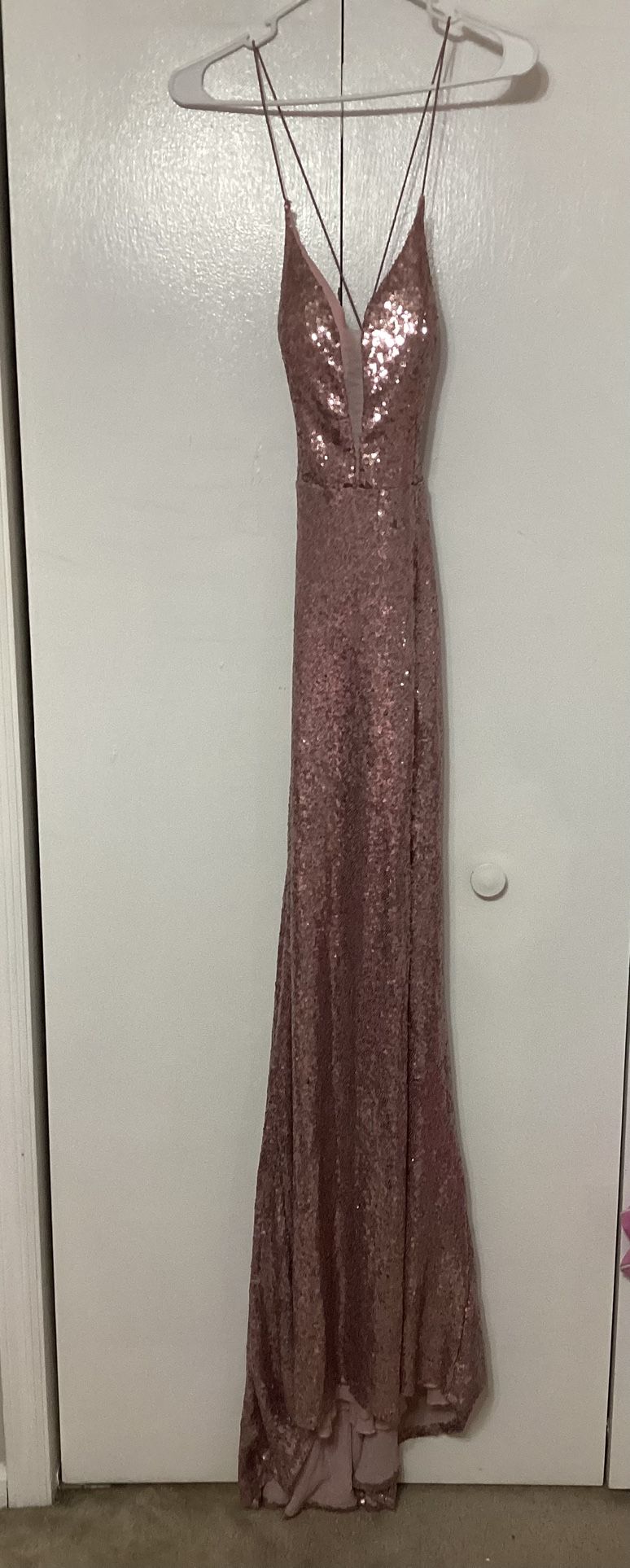 Pink Sequined Prom/ Homecoming Dress