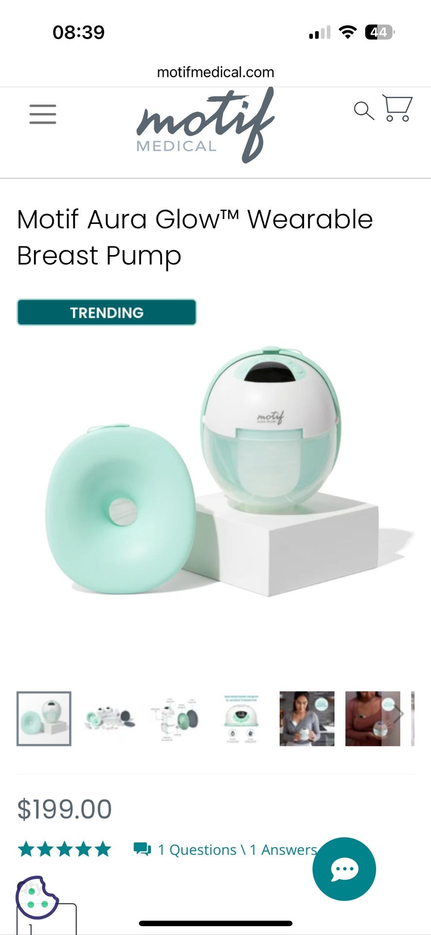 Motif Aura Glow Wearable Breast Pump