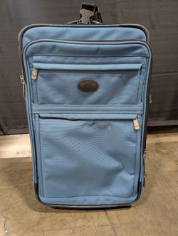 Blue Kirkland Brand Rolling Suitcase