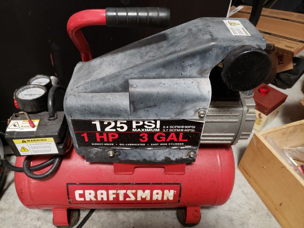 Craftsman 1hp 3gal compressor