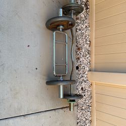 Curl And Tricep Bar And Weight 70 Lbs $60