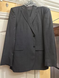 NEW ZANETTI GRAY MENS SUIT FREE DRESS SHIRT TIE 44L
