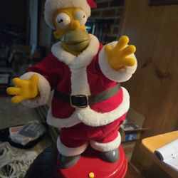 Talking And Dancing Homer Simpson Santa Claus 