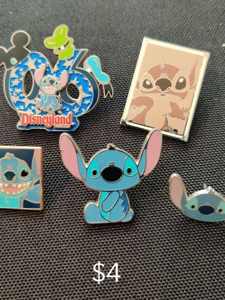 Disney Pin Lot Of 5 Stitch