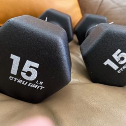 Hex Dumbbell 15 Lb x2 (set) total 30 Lb