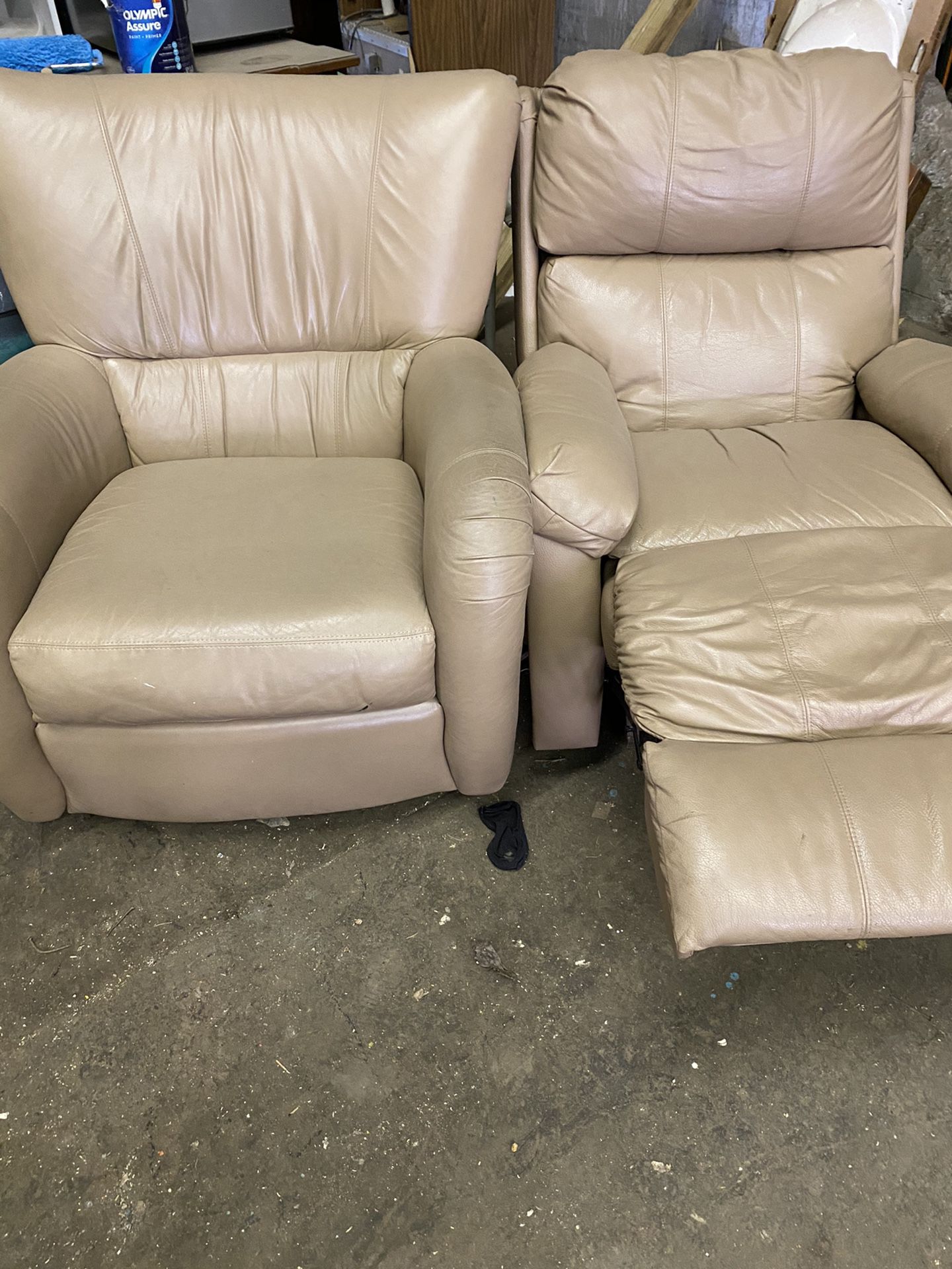 Beige Leather Chairs