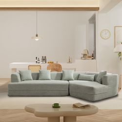 Liliana 2-Piece No Assembly Required Boucle Sofa，$399 brand new in box Warehouse Clearance Sale   🔥First Come, First Served🔥  🔥Reserve with a Depos