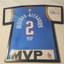 FRAMED SHAI ALEXANDER OKC THUNDER JERSEY