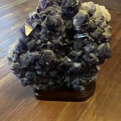 Amethyst crystal cluster