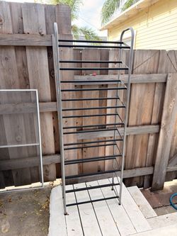 Tall slim shoe rack
