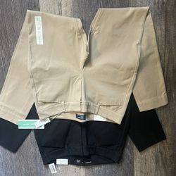 Old Navy Women's High-Rise Stretch Ankle Pants Blue & Beige Flat Front Pockets