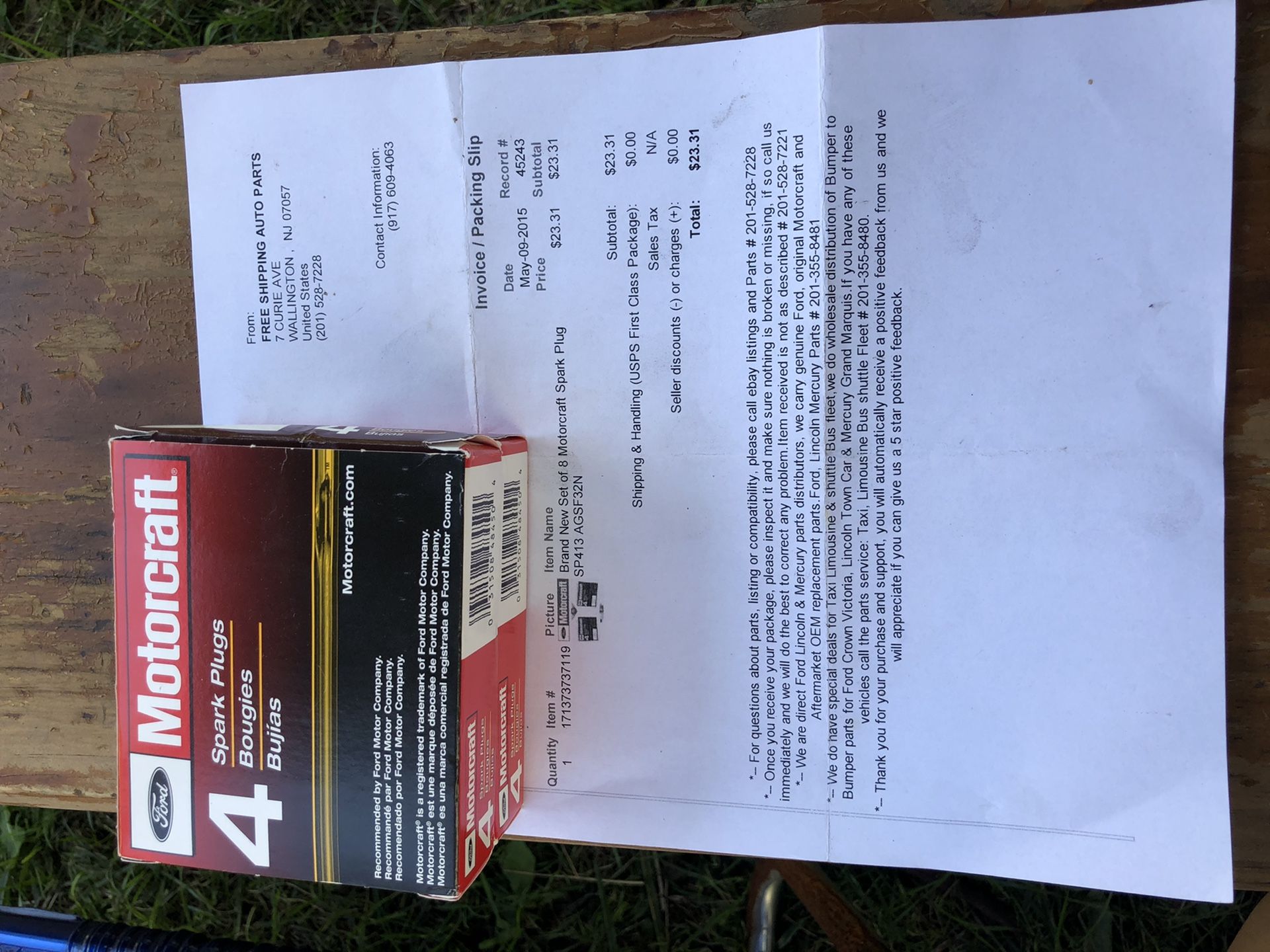 Set of 8 Motor craft spark plug