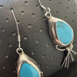 Earrings Turquoise Sterling Silver 925