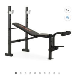 Btand New Weider Weight Bench And York 110lb Weights In Case 