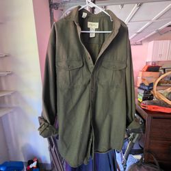 Pendleton 100% Virgin Wool Shirt (Green, Button‑Front)