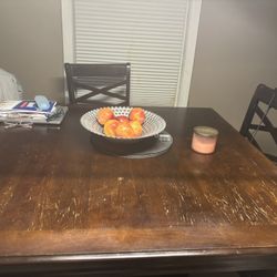 Kitchen Table Set with Storage + 4 Chairs