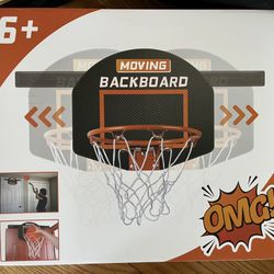 Brand New -Moving Basketball Hoop Indoor for Kids /Adults - Mini Basketball Hoop for Door Backyard Games Basketball Toys 
