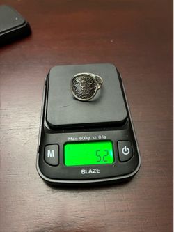 925 sterling silver Aztec Calendar split-shank signet ring