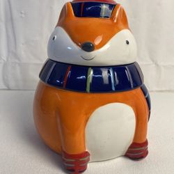 A319-    Fox Cookie Jar 10” Inches Tall, Saint Nicholas Square 