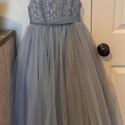 Dusty blue Size 6 Girls David’s Bridal 