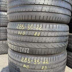 22” tires pirelli 285/35/22 with free installation $100 each